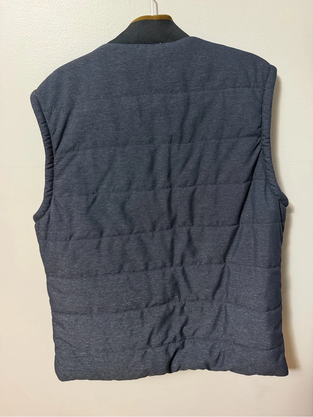 H&M Men’s XL 46R Blue Quilted Utility Vest Full Zip Puffer